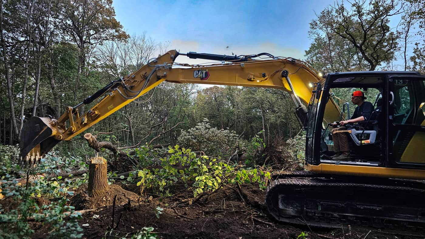 Land clearing in progress